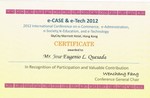 e-Case & e-Tech 2012  Sir Joe gene's Certificate